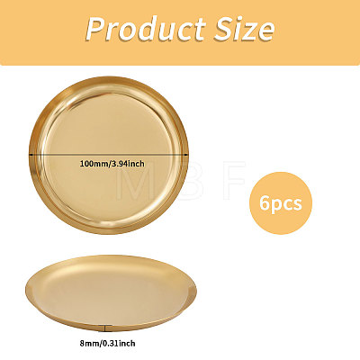 410 Stainless Steel Round Dipping Dish AJEW-WH0410-245-1