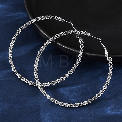 304 Stainless Steel Hoop Earrings EJEW-S250-02A-P-1