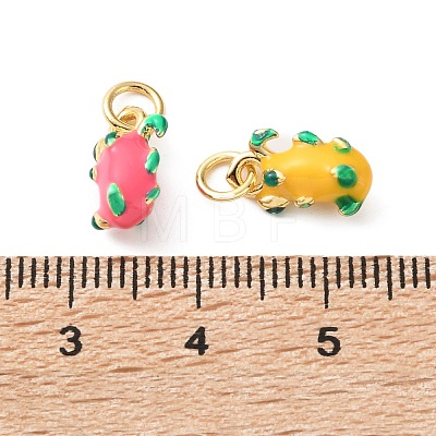 Brass Enamel Pendants KK-D111-02G-1
