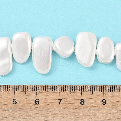 Electroplated Shell Pearl Beads Strands BSHE-C007-B01-01-1