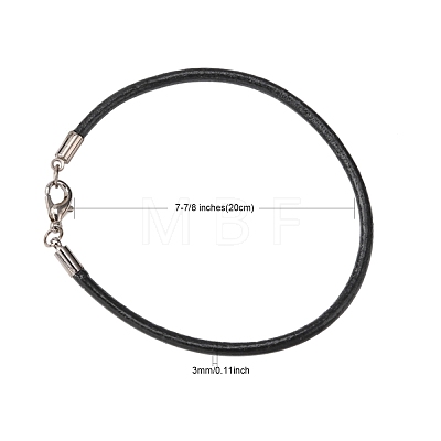 Cowhide Leather Cord Bracelet Making AJEW-JB00016-03-1