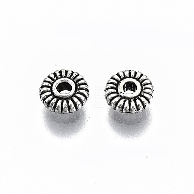 Tibetan Style Alloy Spacer Beads X-TIBEP-S319-117AS-RS-1