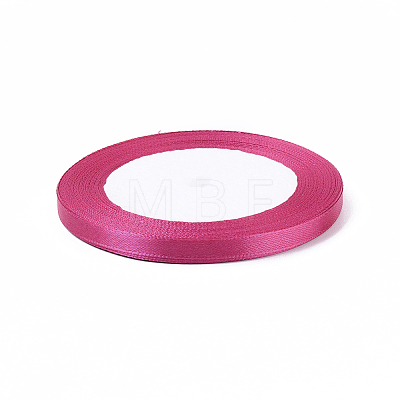 1/4 inch(6mm) Fuchsia Satin Ribbon for Hairbow DIY Party Decoration X-RC6mmY027-1