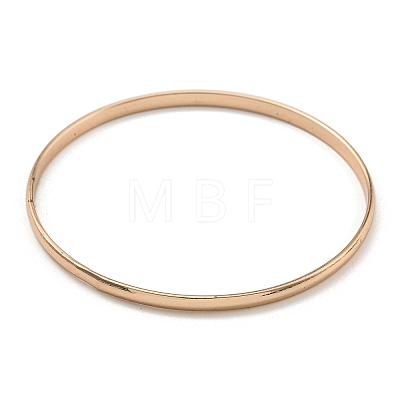 7Pcs 3 Colors PVD Vacuum Plating 202 Stainless Steel Plain Flat Ring Bangle Sets BJEW-M317-14B-1