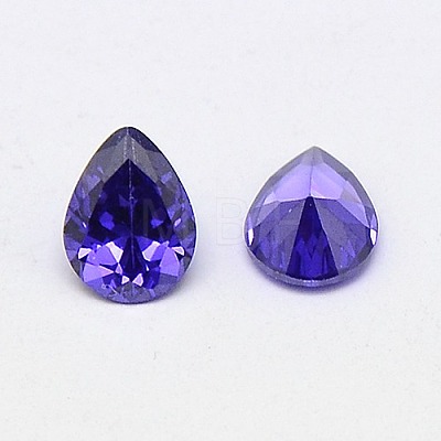Cubic Zirconia Pointed Back Cabochons ZIRC-M006-8x6mm-1