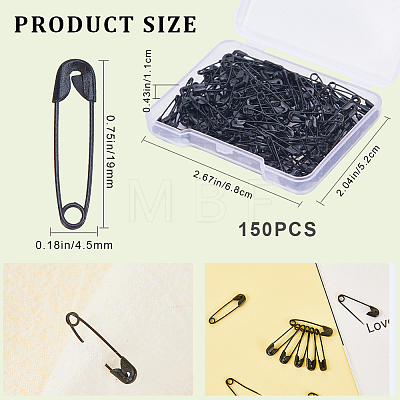 Iron Safety Pins IFIN-WH0070-15B-02-1