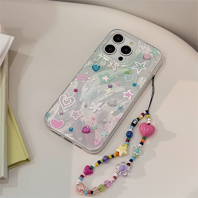 Silver Down Dopamine Stars TPU Plastic Mobile Phone Cover PW-WG00A56-08-1