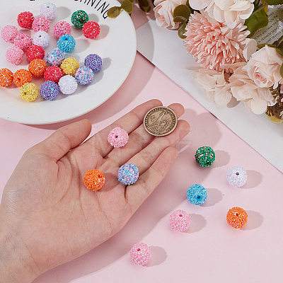 60Pcs 10 Colors Opaque Acrylic Beads OACR-GO0001-06-1