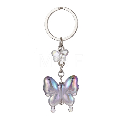 Glass & Acrylic Butterfly Keychain KEYC-JKC00649-02-1