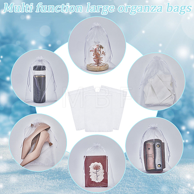 30pcs Large Organza Pouches Portable Shoes Bag Travel Storage Drawstring Bags OP-SP0001-03A-01-1
