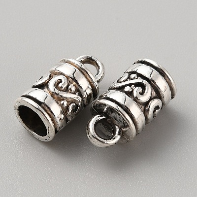 Tibetan Style Alloy End Caps FIND-CJC0018-39A-AS-1