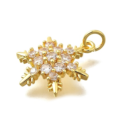 Brass Micro Pave Cubic Zirconia Pendants KK-D295-22G-1