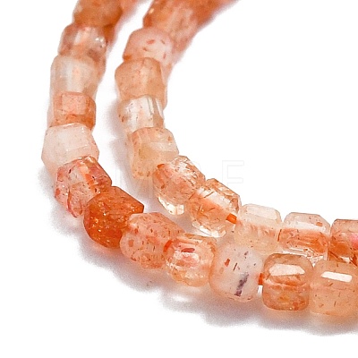 Natural Sunstone Beads Strands G-P457-B01-17-1