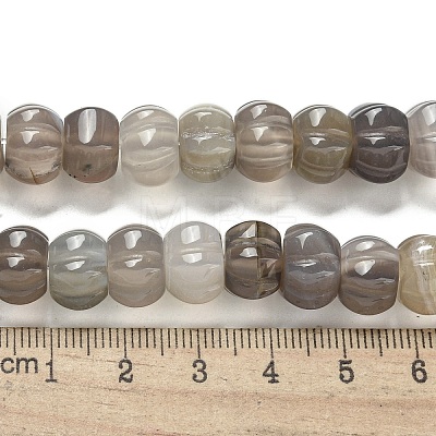 Natural Grey Agate Beads Strands G-G142-A16-01-1