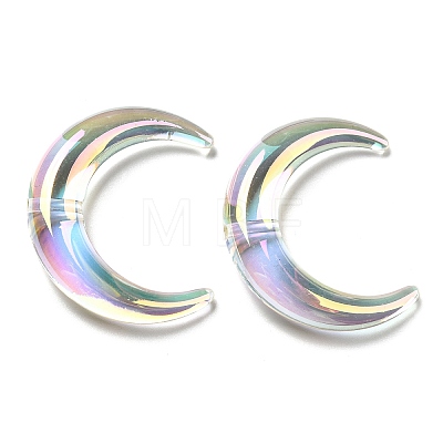 Transparent UV Plating Acrylic Beads OACR-H022-03-1