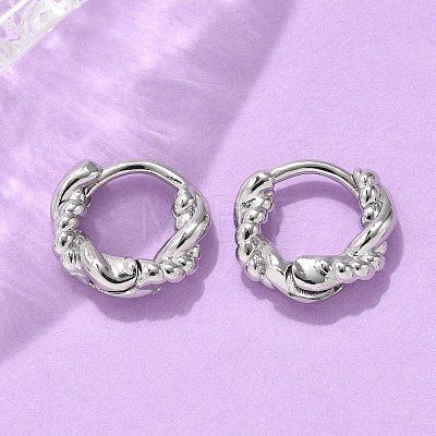 Brass Hoop Earrings EJEW-Q015-03P-01-1