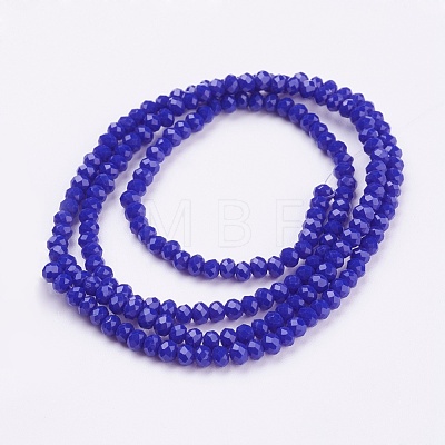 Faceted Imitation Jade Glass Beads Strands X-GLAA-R135-2mm-27-1