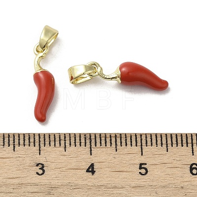 Brass Enamel Pendants X-KK-E092-31G-02-1