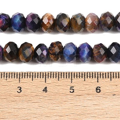 Natural Tiger Eye Beads Strands G-C259-A49-5x8mm-1