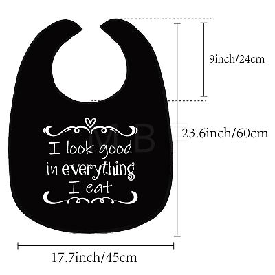 Washable Polyester Canvas Adult Bibs for Eating AJEW-WH0328-009-1