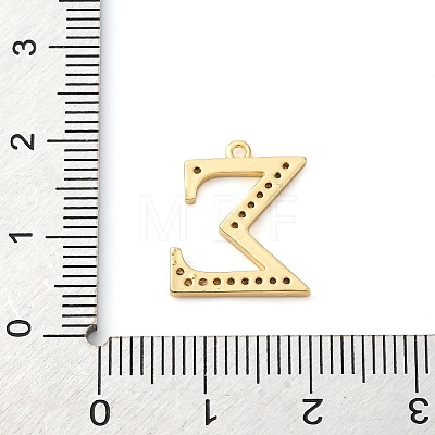 Rack Plating Brass Micro Pave Cubic Zirconia Pendant KK-H449-76G-21-1
