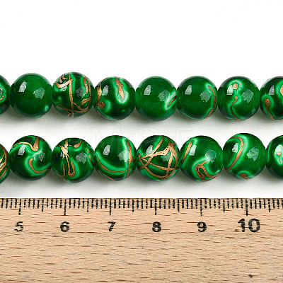 Baking Paint Glass Beads Strands DGLA-N010-10mm-04-1