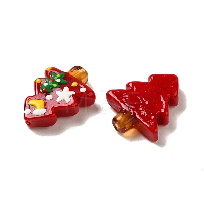 Christmas Theme Handmade Lampwork Beads LAMP-G162-06B-1