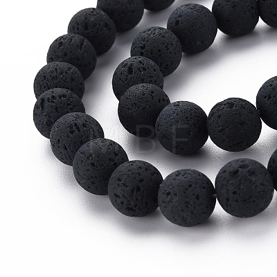 Synthetic Lava Rock Beads Strands G-TD001-03-1