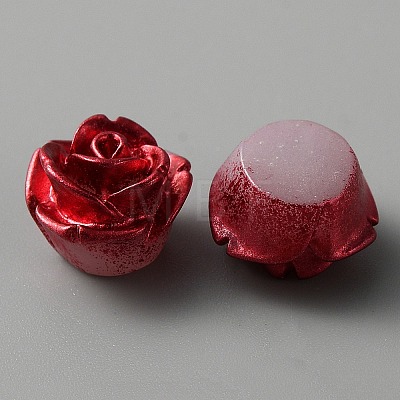 Opaque Pearlized Resin Cabochons RESI-WH0034-18A-02-1