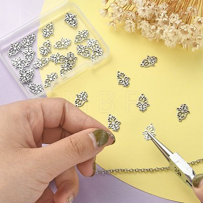 30Pcs 201 Stainless Steel Pendants STAS-CJ0002-36-1