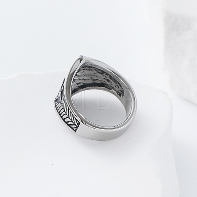 Eight-Point Star 304 Stainless Steel Finger Rings UT4019-2-1