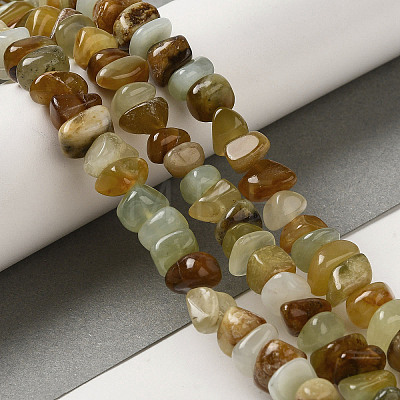 Natural Xiuyan Jade Beads Strands G-B078-G04-01-1