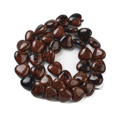 Natural Mahogany Obsidian Beads Strands G-B022-25C-1