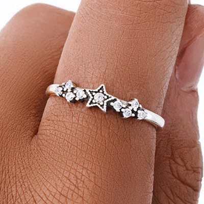 Alloy Rhinestone Plain Band Rings PW-WGAC64F-02-1