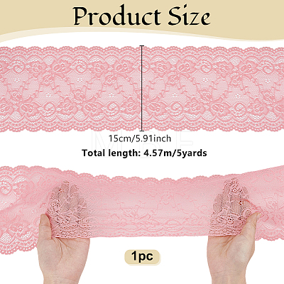 1 Roll 10% Spandex & 90% Nylon Lace Ribbon OCOR-OC0001-96A-1