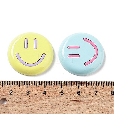 Opaque Resin Cabochons RESI-G085-07-1