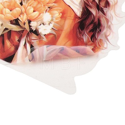Girls & Flower Theme Paper Sticker DIY-C082-03B-1