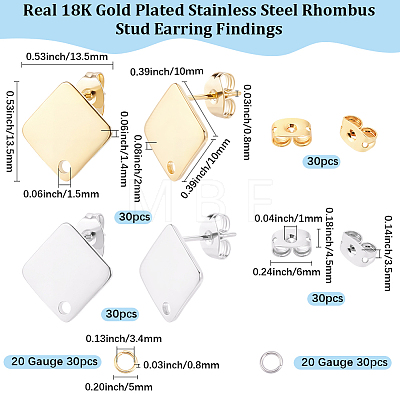 180Pcs 6 Styles Diy Earring Making STAS-BBC0010-48-1