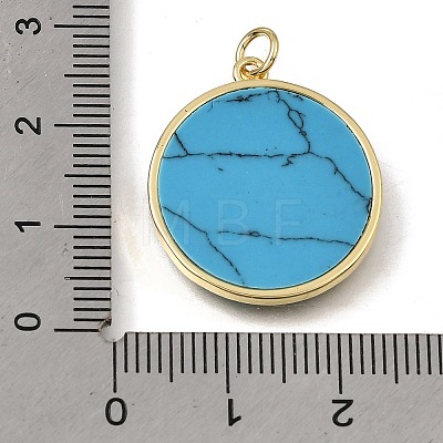 Brass Resin Pendants KK-C262-51G-1