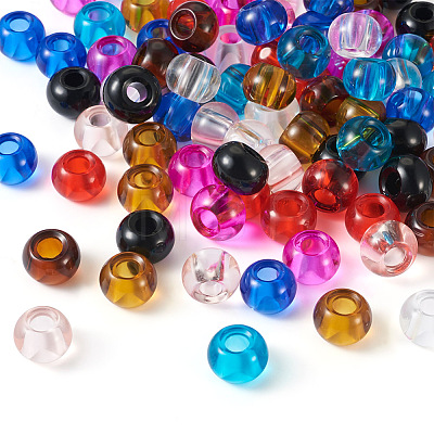 Craftdady 88pcs 8 colors Glass European Beads GLAA-CD0001-10-1