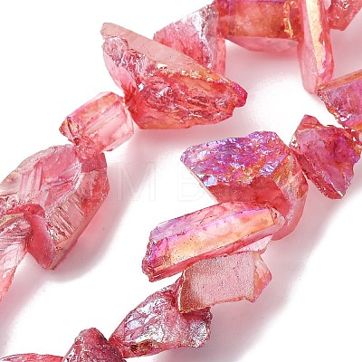1 Strand Electroplated Natural Quartz Beads Strands G-PA0001-18B-1