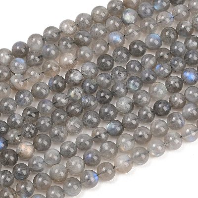 Natural Labradorite Beads Strands G-L654-O02-8mm-1