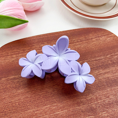 Candy Color Three Flower Plastic Claw Hair Clips PW-WG6FDF6-02-1