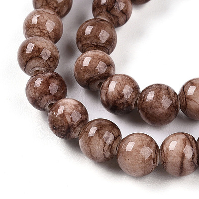 Natural Persian Jade Beads Strands G-A255-A02-01E-1