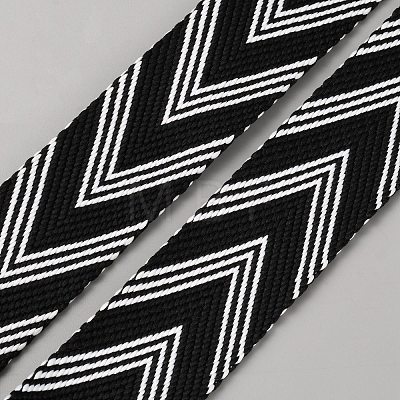 Ethnic Style Polyester Jacquard Arrow Ribbon OCOR-WH0078-192B-1