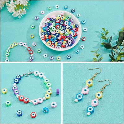 SUPERFINDINGS 320Pcs 8 Colors  Handmade Polymer Clay Beads CLAY-FH0001-17-1