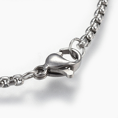 Non-Tarnish 304 Stainless Steel Box chain Necklaces NJEW-F242-13P-D-1