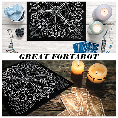 CREATCABIN 2Pcs Lint Square Tarot Tablecloth AJEW-CN0002-15-1