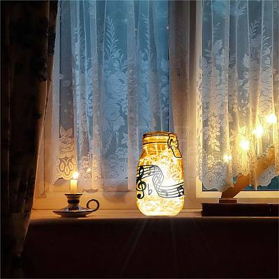 PVC Lamp Film for DIY Colorful Light Hanging Lamp Frosted Glass Jar DIY-WH0513-007-1