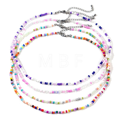 Colorful Beaded Necklace Set for Women JC2863-4-1